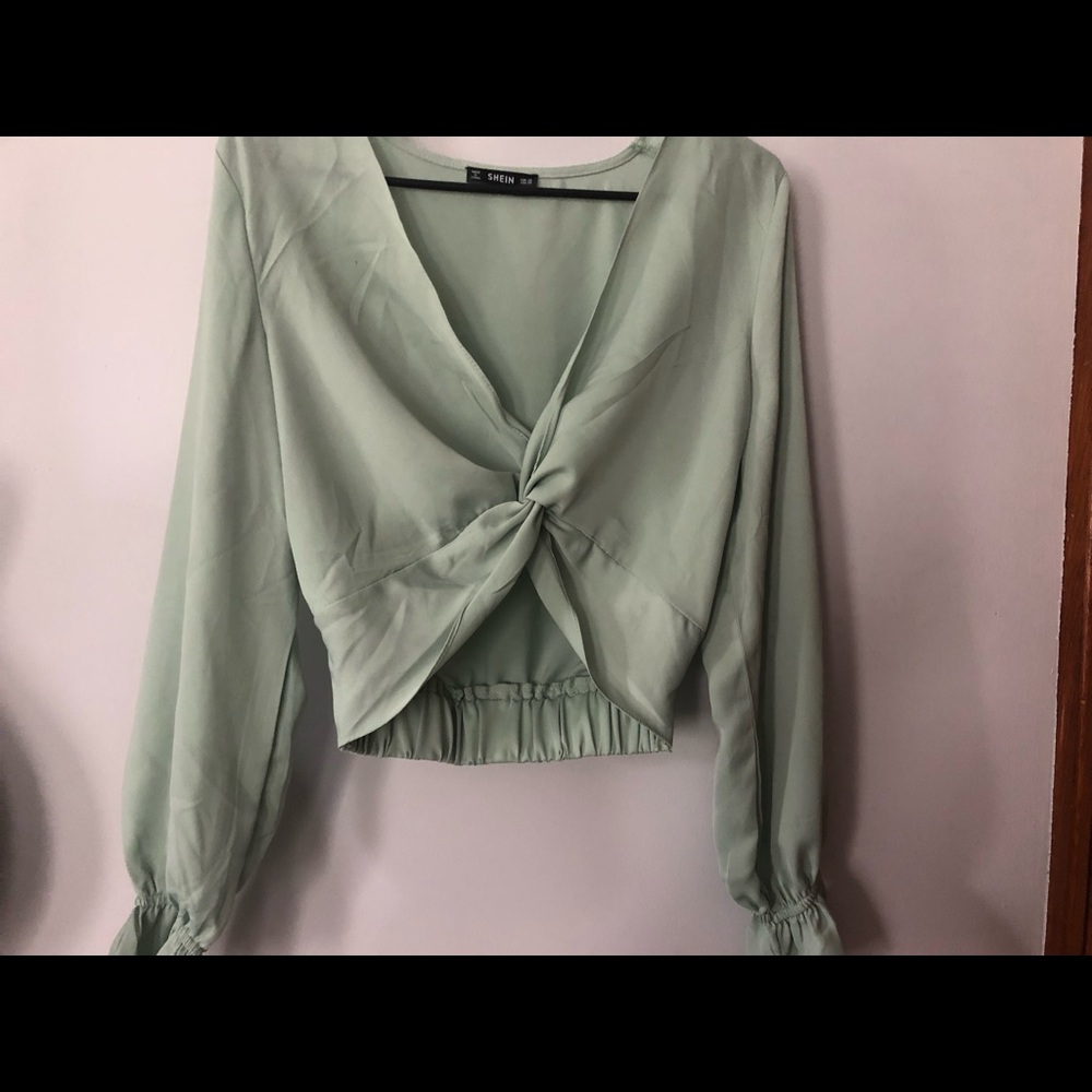 Green blouse